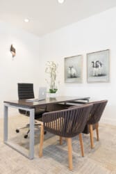 The Arboretum Barber Station Desk Guest Seating